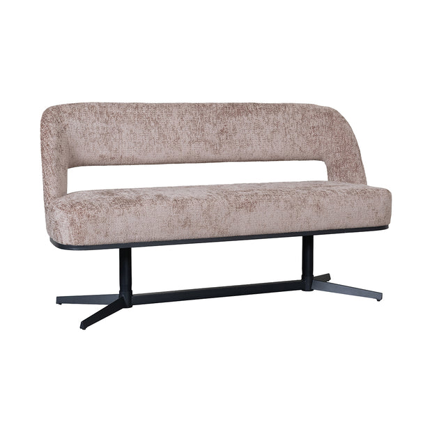 LABEL51 Eetkamerbanken Port Grimaud - Taupe - Chenille 150x61x88 cm