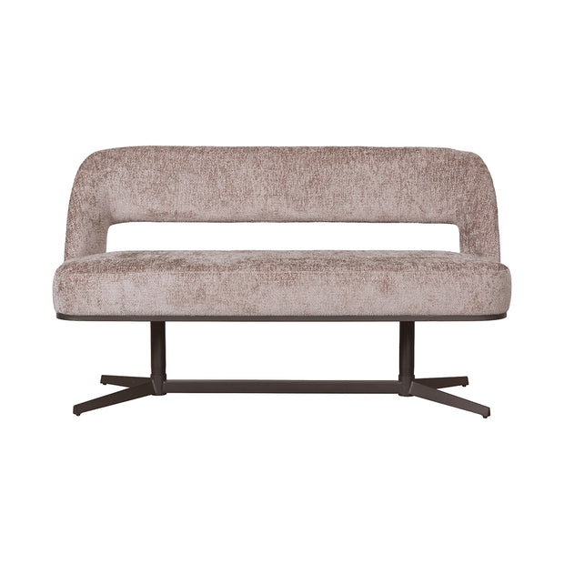LABEL51 Eetkamerbanken Port Grimaud - Taupe - Chenille 190x61x88 cm