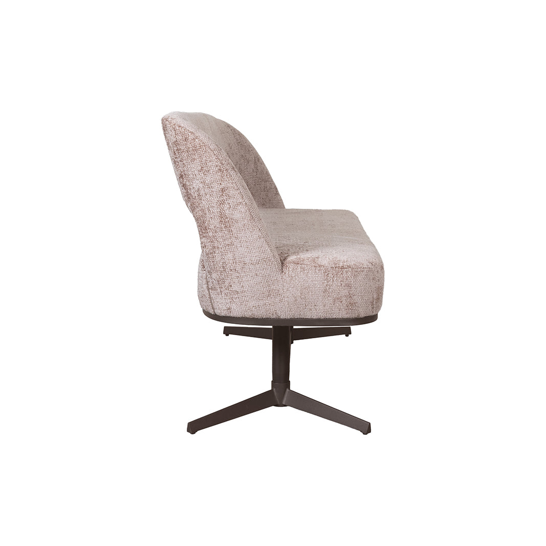 LABEL51 Eetkamerbanken Port Grimaud - Taupe - Chenille 190x61x88 cm