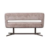 LABEL51 Eetkamerbanken Port Grimaud - Taupe - Chenille 190x61x88 cm