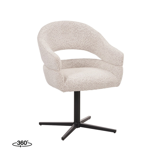 LABEL51 Eetkamerstoelen Donna - Champagne - Geweven - One Size