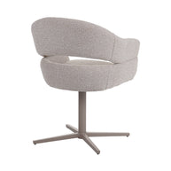 LABEL51 Eetkamerstoelen Donna - Naturel - Boucle - Taupe Metalen Frame