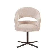 LABEL51 Eetkamerstoelen Donna - Naturel - Chenille - One Size