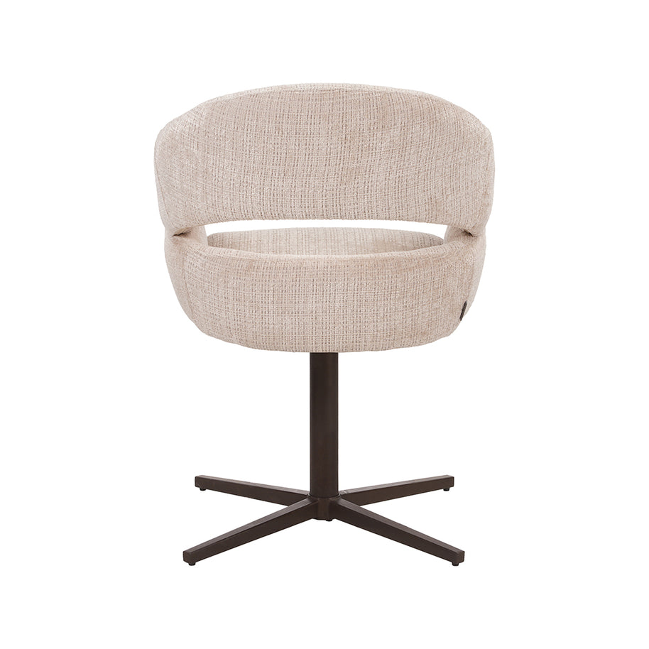 LABEL51 Eetkamerstoelen Donna - Naturel - Chenille - One Size