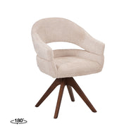 LABEL51 Eetkamerstoelen Sofia - Naturel - Chenille - One Size