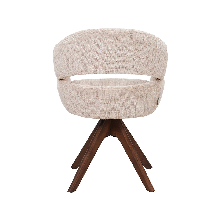 LABEL51 Eetkamerstoelen Sofia - Naturel - Chenille - One Size