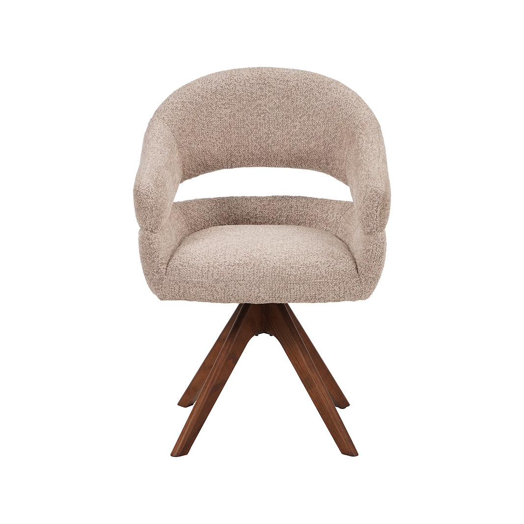 LABEL51 Eetkamerstoelen Sofia - Beige - Geweven - One Size