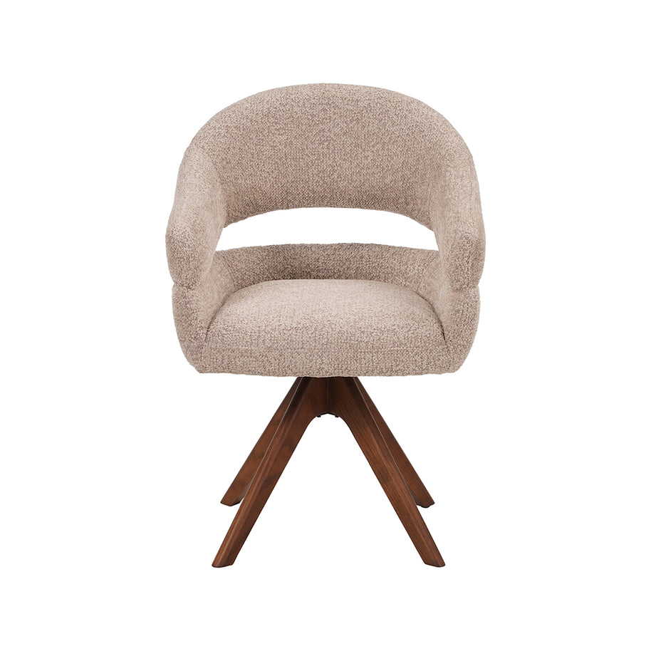 LABEL51 Eetkamerstoelen Sofia - Beige - Geweven - One Size