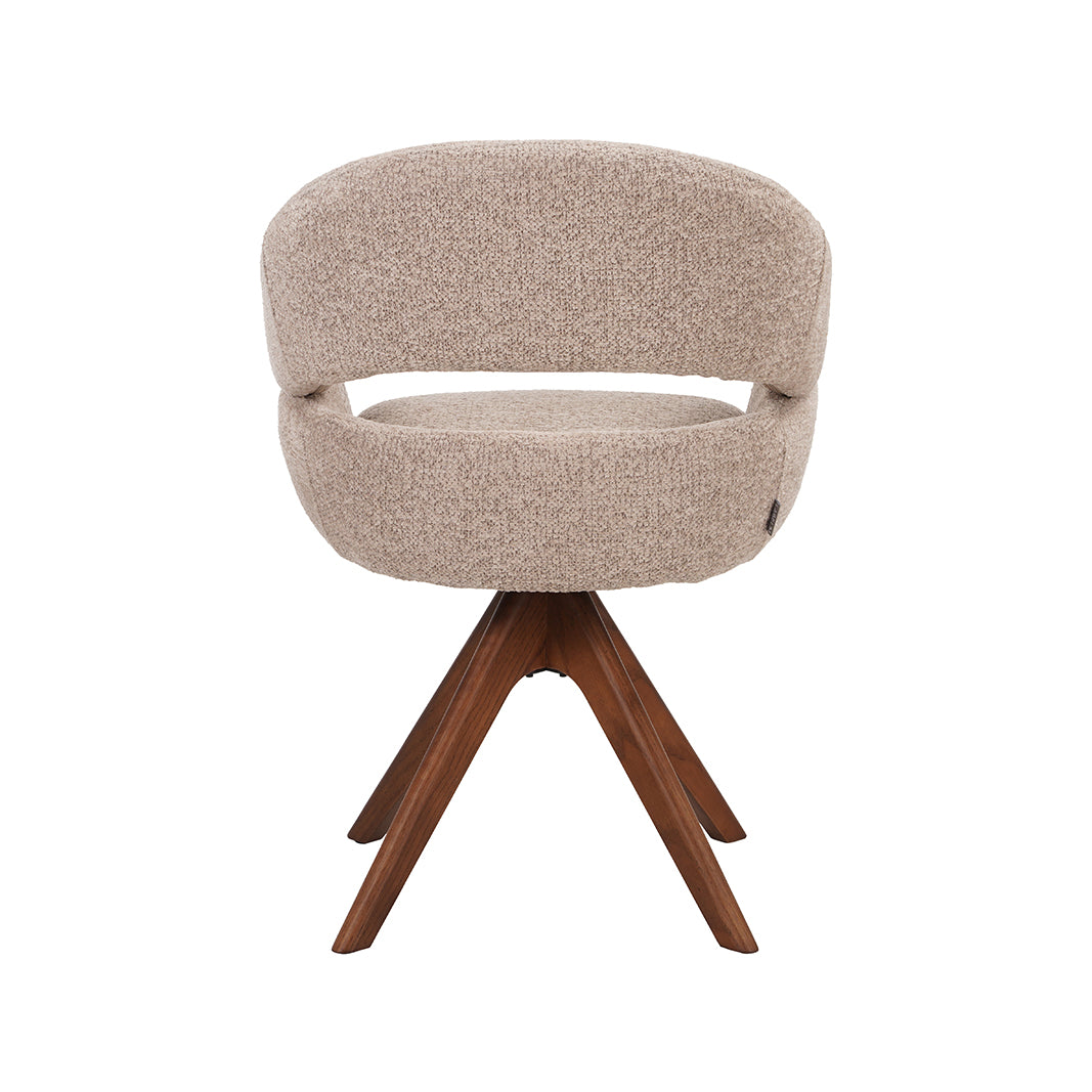 LABEL51 Eetkamerstoelen Sofia - Beige - Geweven - One Size