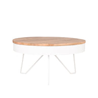 LABEL51 Salontafels Saran - Wit - Metaal - 80 cm - Rond