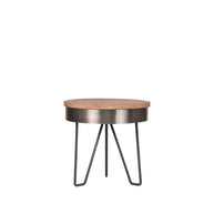 LABEL51 Bijzettafels Saran - Grijs - Metaal - 44 cm - Rond