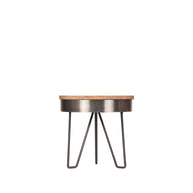 LABEL51 Bijzettafels Saran - Grijs - Metaal - 44 cm - Rond