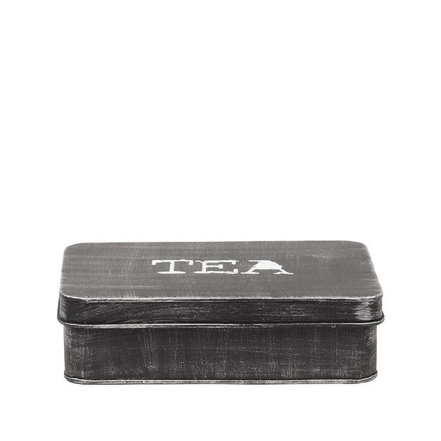 LABEL51 Keukenaccessoires Theedoos - Antiek Zwart - Metaal - One Size