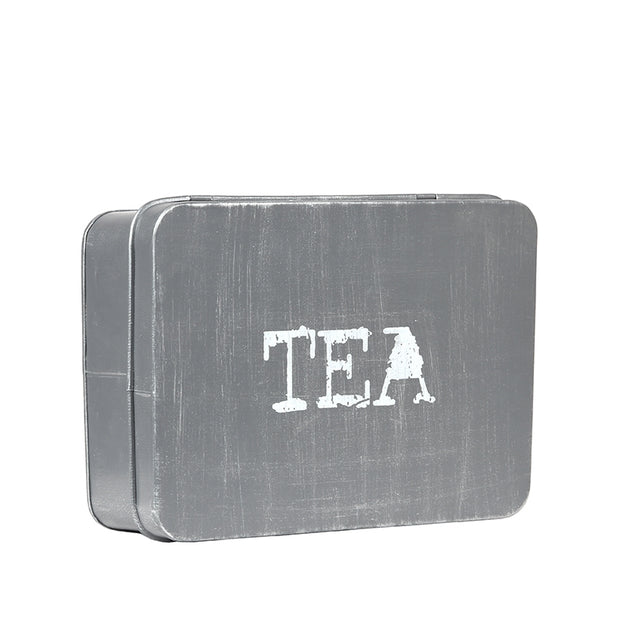 LABEL51 Keukenaccessoires Theedoos - Antiek Grijs - Metaal - One Size