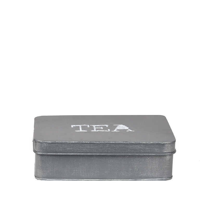 LABEL51 Keukenaccessoires Theedoos - Antiek Grijs - Metaal - One Size