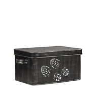 LABEL51 Opbergdozen en manden SchoenpoetsOpbergkist - Antiek Zwart - Metaal - One Size