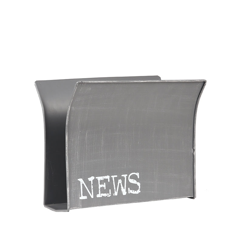 LABEL51 Woondecoratie Magazinehouder - Antiek Grijs - Metaal - One Size