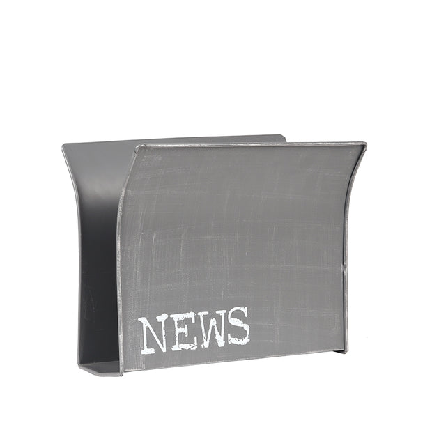 LABEL51 Woondecoratie Magazinehouder - Antiek Grijs - Metaal - One Size