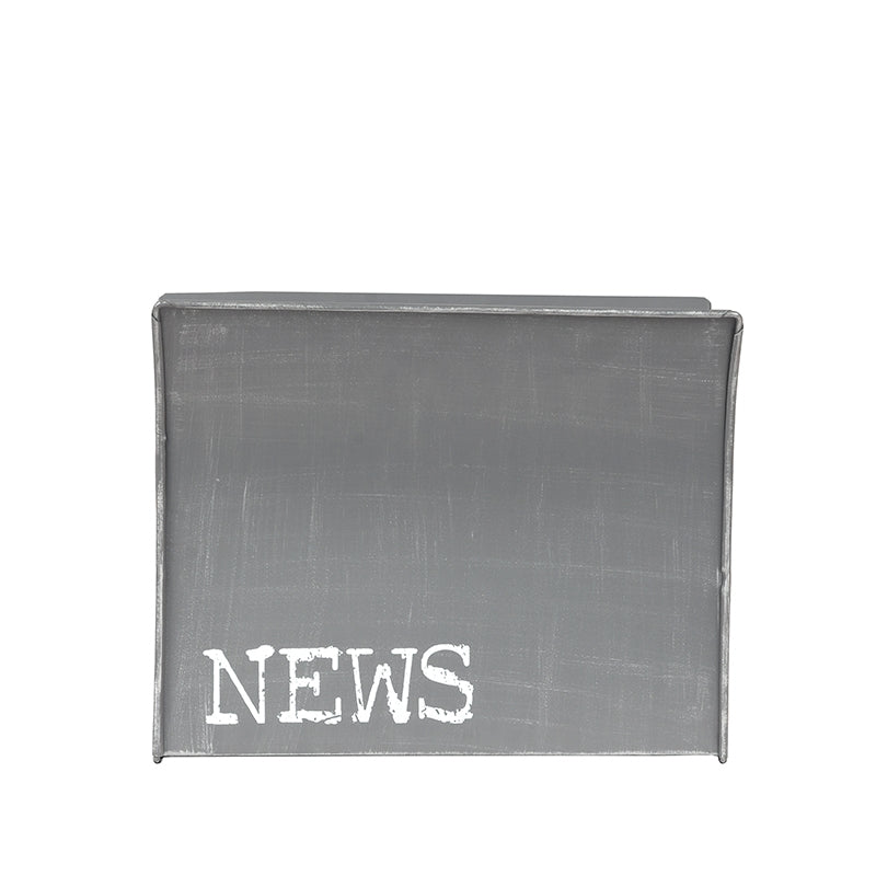 LABEL51 Woondecoratie Magazinehouder - Antiek Grijs - Metaal - One Size