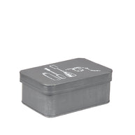 LABEL51 Opbergdozen en manden Make-Up opbergkist - Antiek Grijs - Metaal - One Size