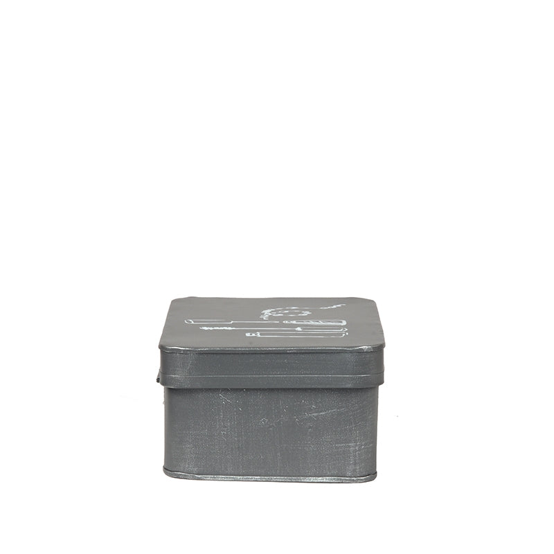LABEL51 Opbergdozen en manden Make-Up opbergkist - Antiek Grijs - Metaal - One Size