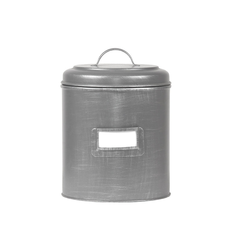 LABEL51 Opbergdozen en manden Opbergblik - Antiek Grijs - Metaal - XL