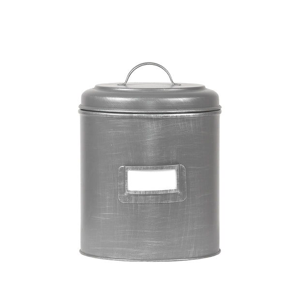 LABEL51 Opbergdozen en manden Opbergblik - Antiek Grijs - Metaal - XL