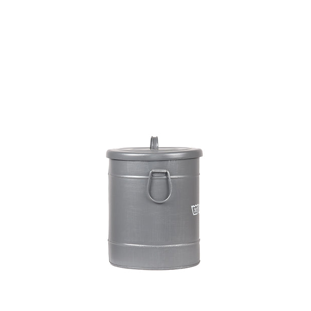 LABEL51 Opbergdozen en manden Wasmand - Antiek Grijs - Metaal - S