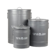 LABEL51 Opbergdozen en manden Wasmand - Antiek Grijs - Metaal - S
