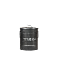 LABEL51 Opbergdozen en manden Wasmand - Antiek Zwart - Metaal - S