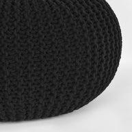 LABEL51 Poefs Knitted - Zwart - Katoen - L