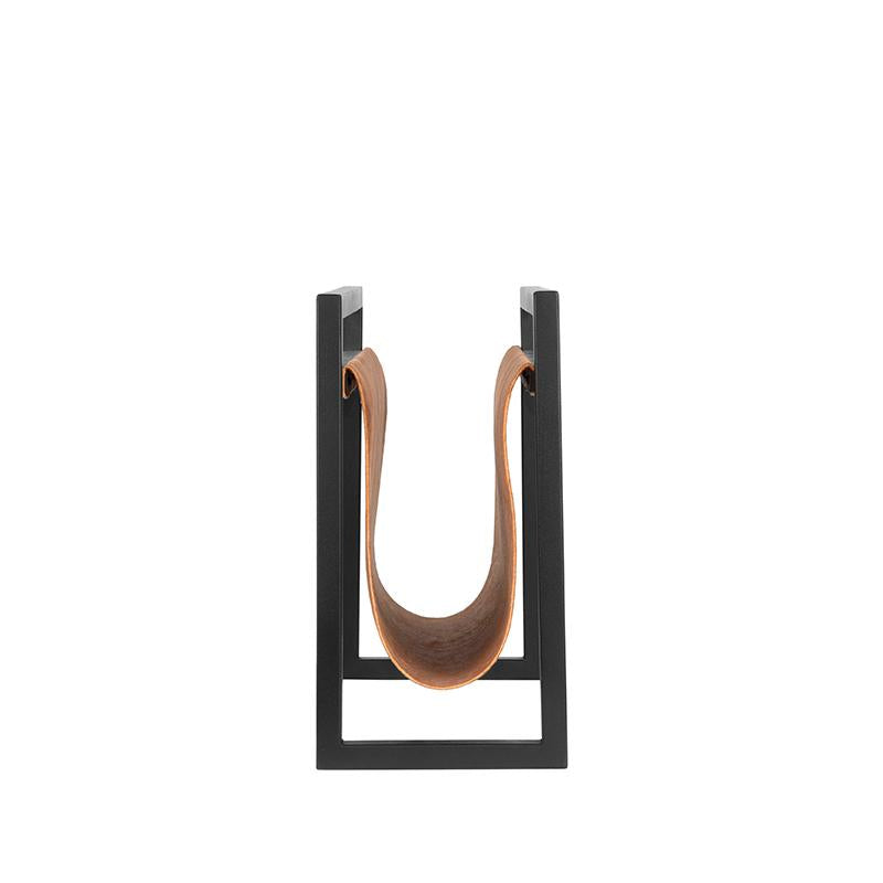 LABEL51 Woondecoratie Magazinehouder - Cognac - Leder - One Size