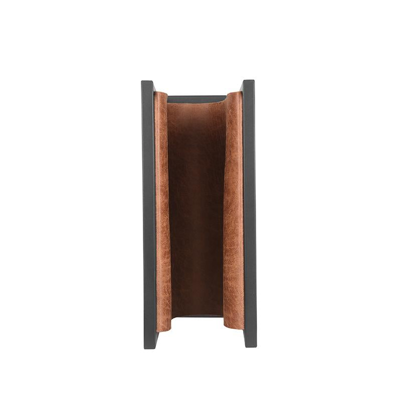 LABEL51 Woondecoratie Magazinehouder - Cognac - Leder - One Size