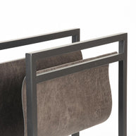 LABEL51 Woondecoratie Magazinehouder - Antraciet - Leder - One Size