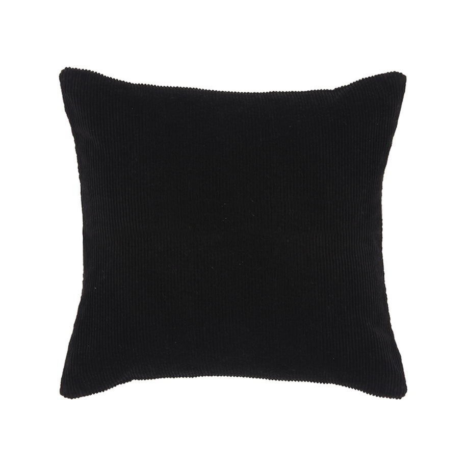 LABEL51 Sierkussens Rib - Zwart - Katoen - 45x45 cm