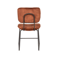 LABEL51 Eetkamerstoelen Dez - Rust - Velvet - Zwart Metalen Frame
