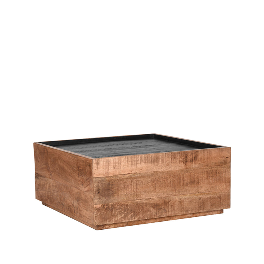 LABEL51 Salontafels Noble - Rough - Mangohout - 80x80 cm