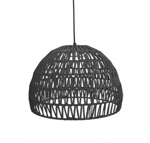LABEL51 Hanglampen Rope - Zwart - Katoen - L