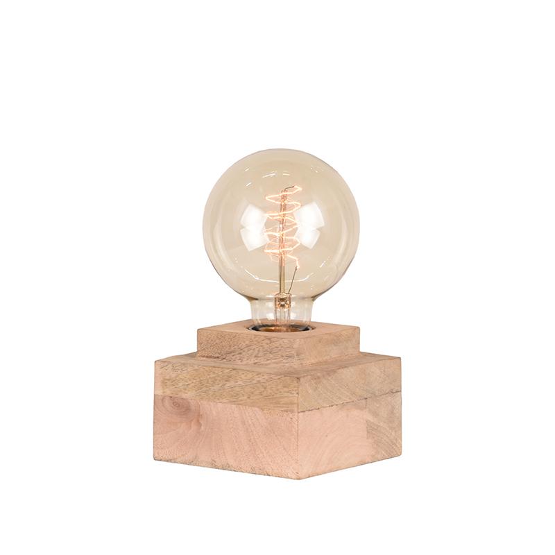 LABEL51 Tafellampen Block - Rough - Mangohout - One Size