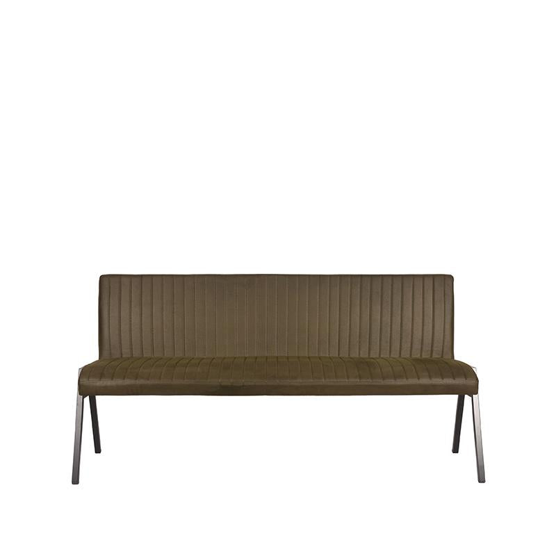 LABEL51 Eetkamerbanken Matz - Army - Kunstleder - 175 cm