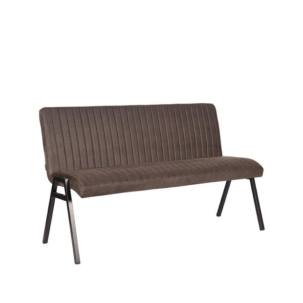LABEL51 Eetkamerbanken Matz - Antraciet - Kunstleder - 145 cm