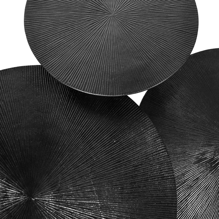 LABEL51 Salontafels Set Nobby - Zwart - Metaal - 60 cm - Rond