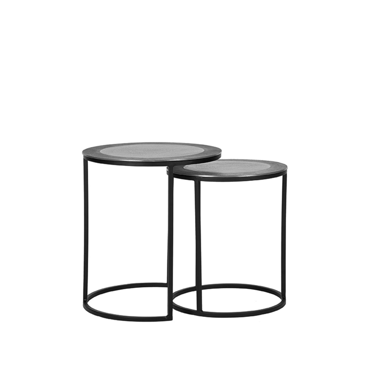 LABEL51 Salontafels Set Pair - Antiek Ash - Metaal - 40 cm