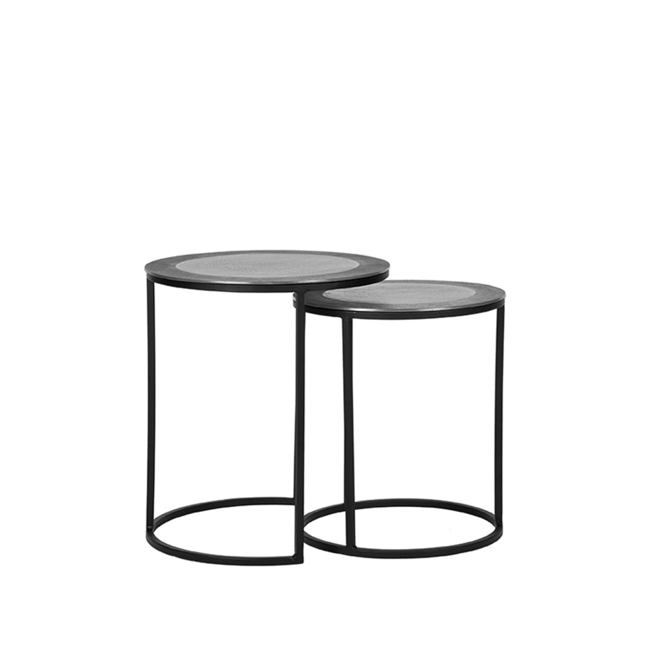 LABEL51 Salontafels Set Pair - Antiek Ash - Metaal - 40 cm