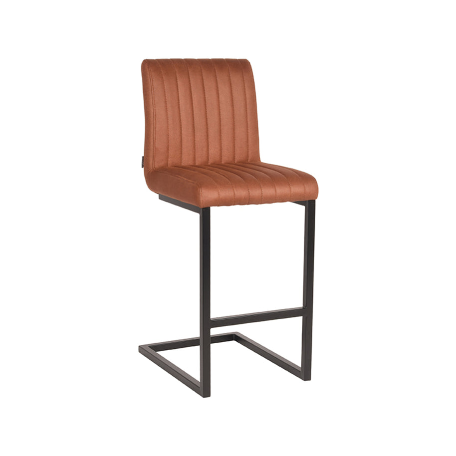 LABEL51 Barkrukken Milo - Cognac - Kunstleder - Laag