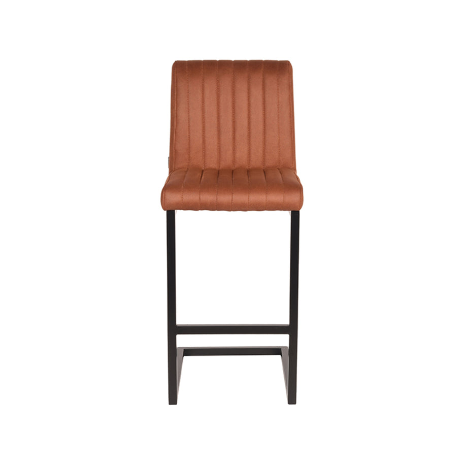 LABEL51 Barkrukken Milo - Cognac - Kunstleder - Laag
