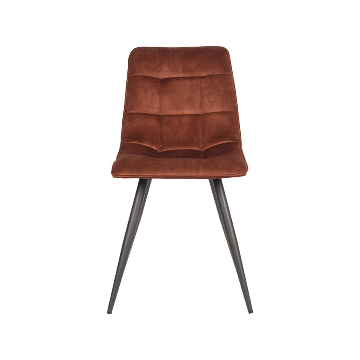 LABEL51 Eetkamerstoelen Jelt - Rust - Velvet - Zwart Metalen Frame