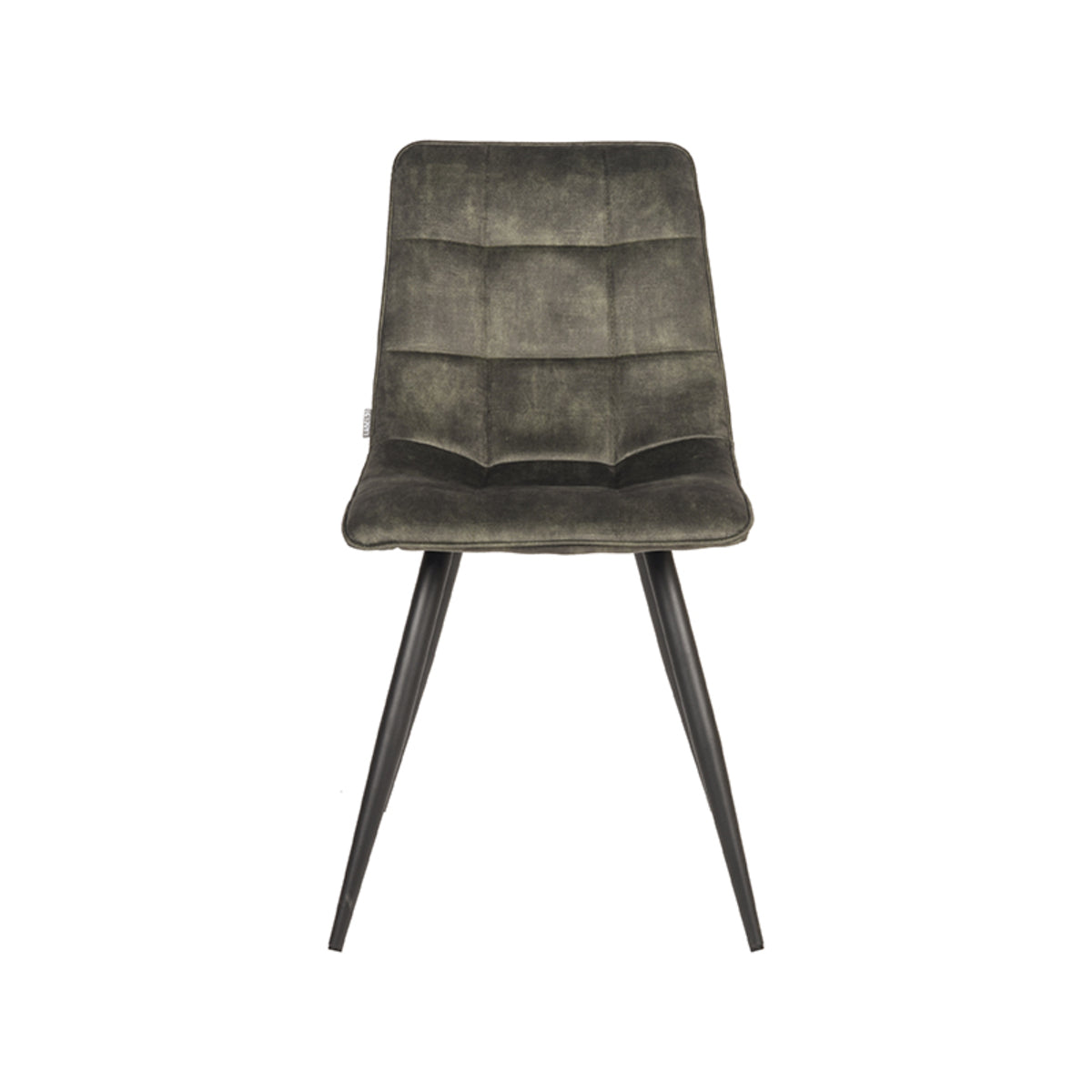 LABEL51 Eetkamerstoelen Jelt - Hunter - Velvet - Zwart Metalen Frame