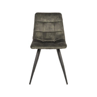 LABEL51 Eetkamerstoelen Jelt - Hunter - Velvet - Zwart Metalen Frame