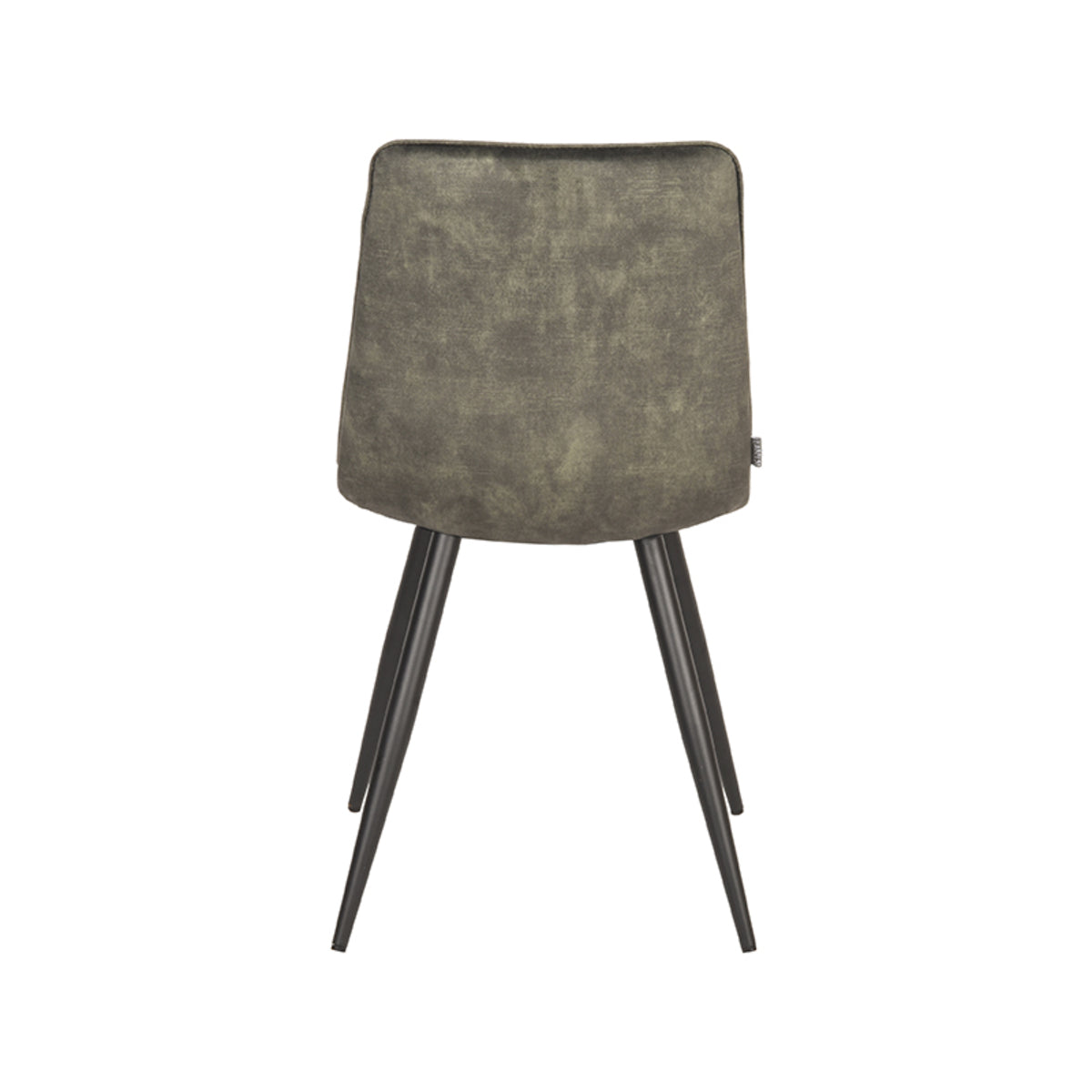 LABEL51 Eetkamerstoelen Jelt - Hunter - Velvet - Zwart Metalen Frame